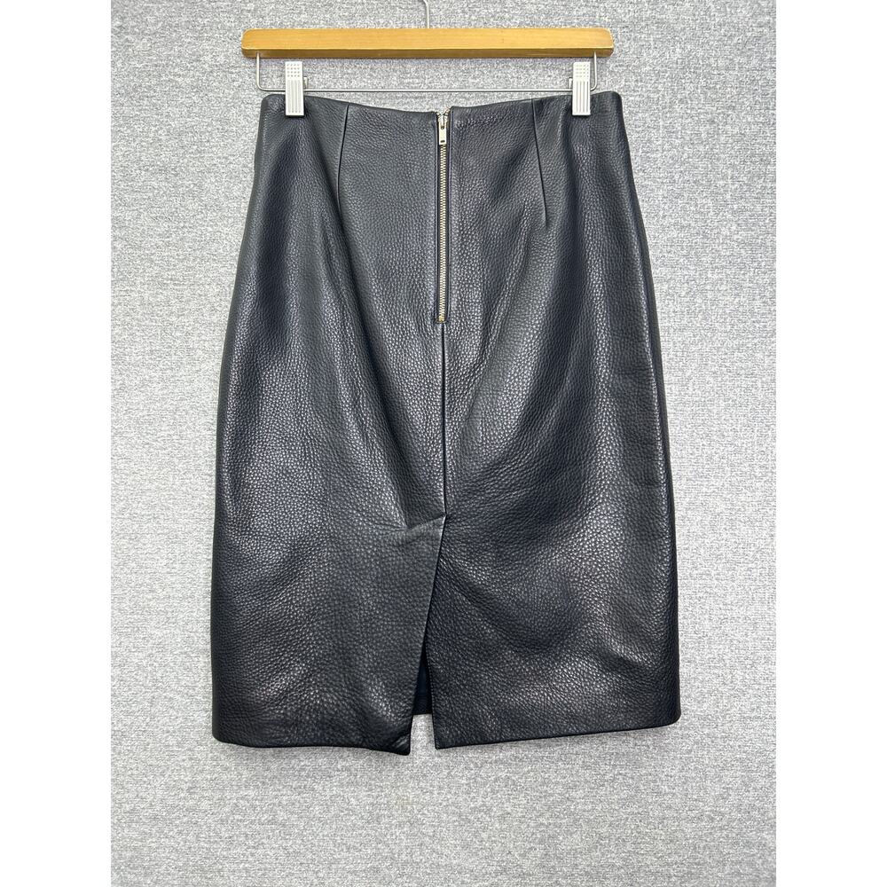 & OTHER STORIES BLACK LEATHER PENCIL SKIRT, SIZE 6 - Picture 2 of 6